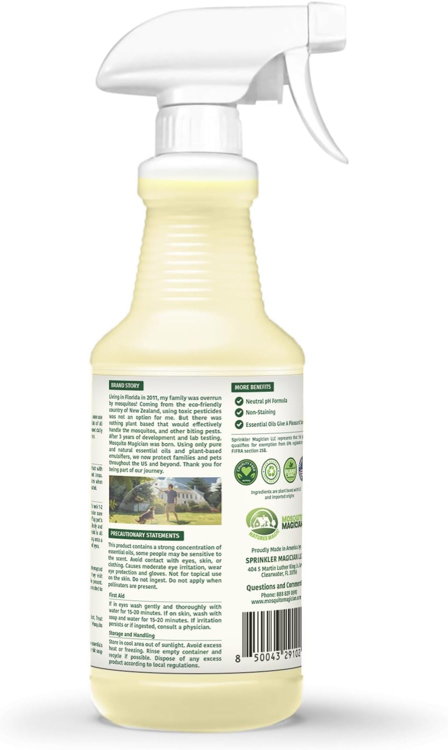 Mosquito Magician Indoor and Outdoor Spray - Use for Carpet, Furniture, Bedding, Couches & Pets