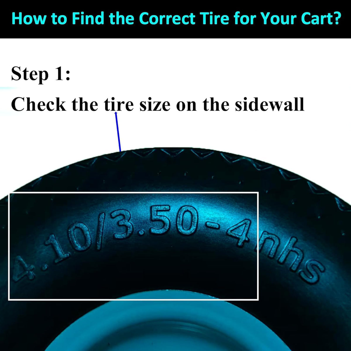Flat Free 4.10/3.50-4 Tire with 1/2 Axle Bore, 3-4” Center Hub 10 inch Solid Tire Replacement for