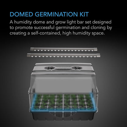 AC Infinity Heavy-Duty Humidity Dome with Full Spectrum LED Grow Light Bars, Samsung LM301H EVO