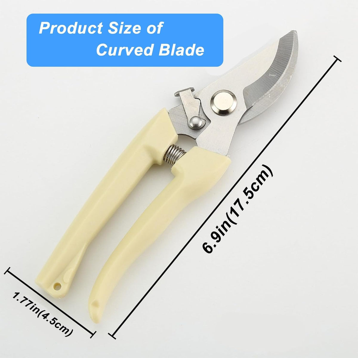 2Pcs Professional Pruning Shears (Include 1 Bypass Pruning Shears and 1 Straight Blade Garden