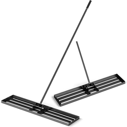 Goplus Lawn Leveling Rake, 46" x 10" Heavy Duty Level Lawn Tool w/ Ergonomic Handle for Soil