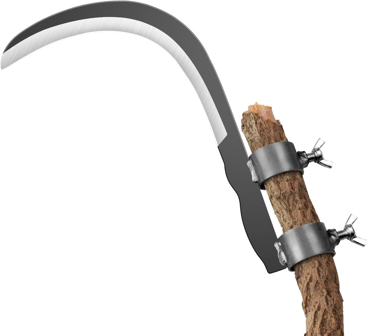 Steel Straw Sickle with Replaceable Wooden Handle Function, Manganese Steel Blade, Handheld