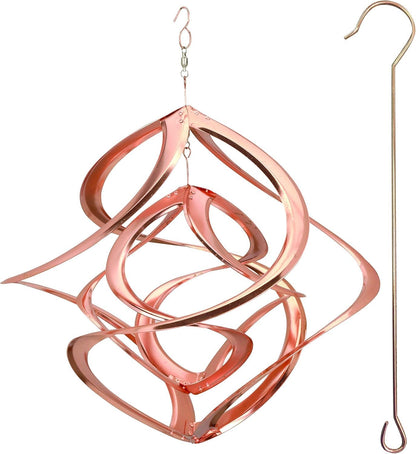 Red Carpet Studios Deluxe Double Helix Cosmix Wind Spinner, 14-Inch, Copper