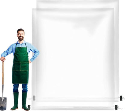 ANPHSIN 2 Pcs Extra Large Winter Plant Cover Freeze Protection - 71" x 83" Plastic Plant Frost Bags