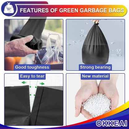 OKKEAI Small Garbage Bags for Bathroom Can 5 Liter Trash Bags 1.2 Gal Waste Basket Liners for