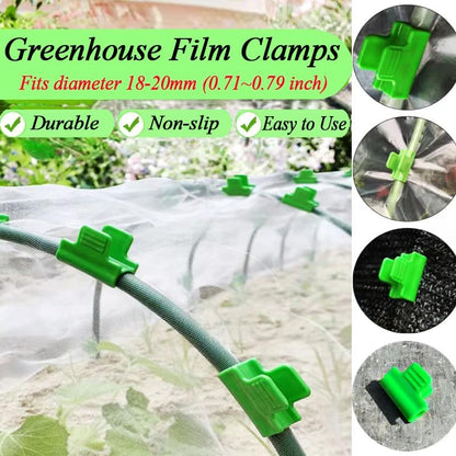24pcs 19mm Garden Hoops for Netting, Greenhouse PVC Tube Clip for 18-20mm Poles, Garden Buildings