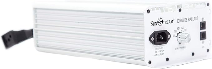 SunStream 1000 Watt HPS Light Dimmable Electronic Grow Light Ballast Controller Port for Indoor