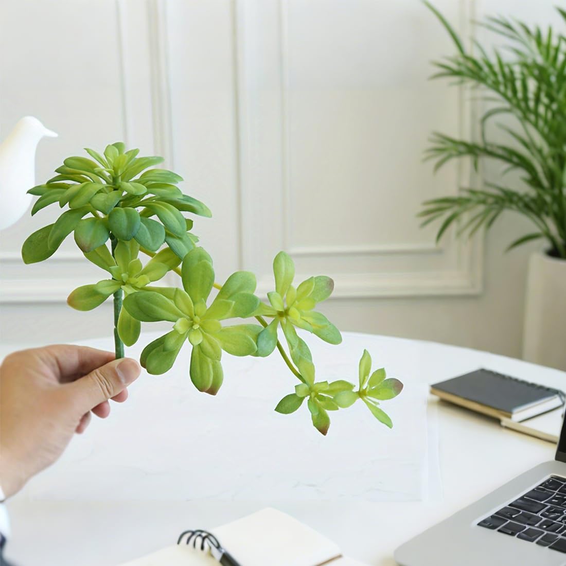 2pcs Artificial Succulent Plants, Realistic Large Fake Succulents, Artificial Hanging Ornaments for