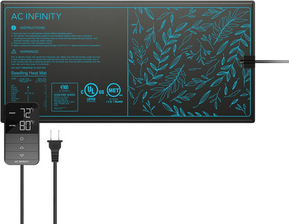 AC Infinity SUNCORE H3, Seedling Mat 10” x 20.75” with Digital Thermostat Controller for Exact