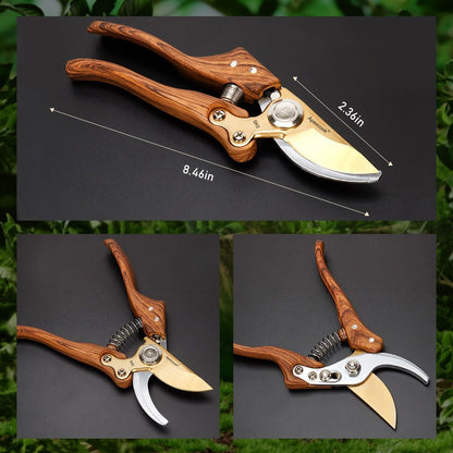 Garden Shears, Handheld Pruning Shears for Heavy Duty, Ergonomic Gardening Tools for Pruning