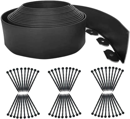 Garden Edging Borders 66FT,Landscape Edging Black[Extra Tall 4IN High] with 60pcs Stakes,Lawn