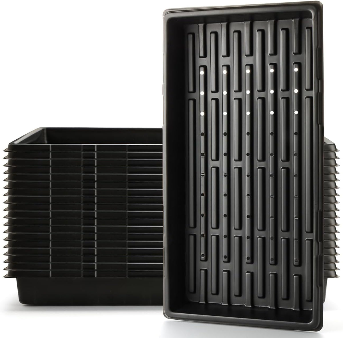 18-Pack 1020 Seedling Trays with Holes - Extra Strength Heavy Duty,10" x 20", Reusable 1020 Nursery