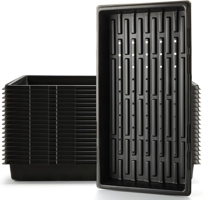 18-Pack 1020 Seedling Trays with Holes - Extra Strength Heavy Duty,10" x 20", Reusable 1020 Nursery