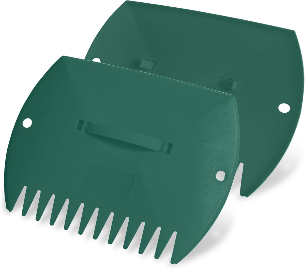 GardenHOME Leaf Scoops Hand Rakes, Large Leaf Grabbers for Yard Work and Garden Use, Clear and