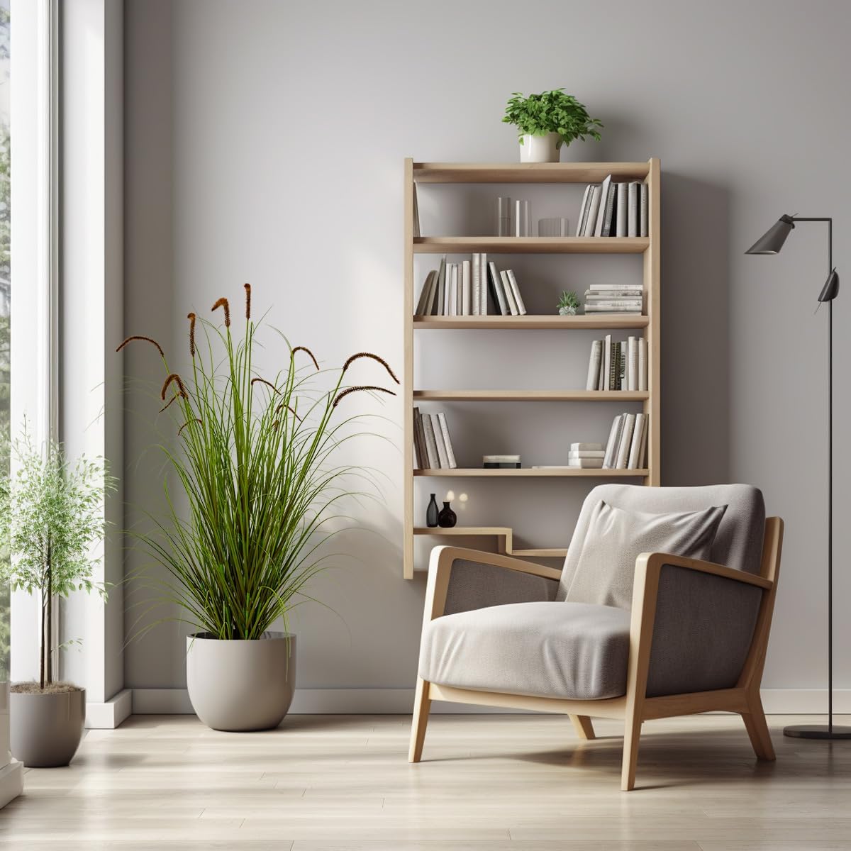Artificial Plant 5ft(1pack) Tall Artificial Grass Plant,Faux Plants Indoor Home Decorative