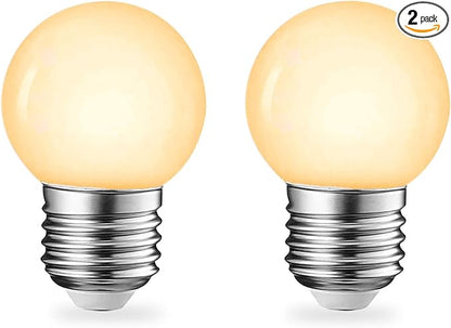 G45 LED Light Bulbs with E26 Base | 2700K Warm Soft White, Full Spectrum | 5W Eq 40W Appliance