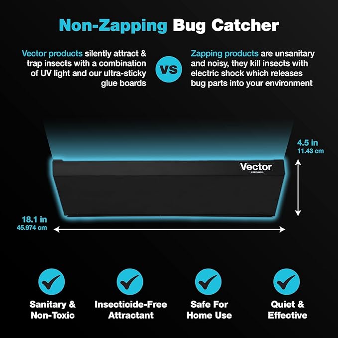 Catchmaster Vector Optima Light Trap, UV Light Fly Traps for Home, Gnat Traps for House Indoor
