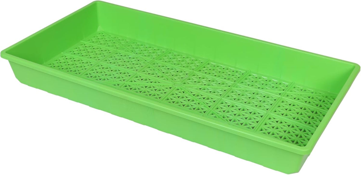 SUNPACK 10" x 20" Heavy Duty Mesh Plastic Seed Starting Tray, Green, 2.3" (Pack of 30) - Ensures