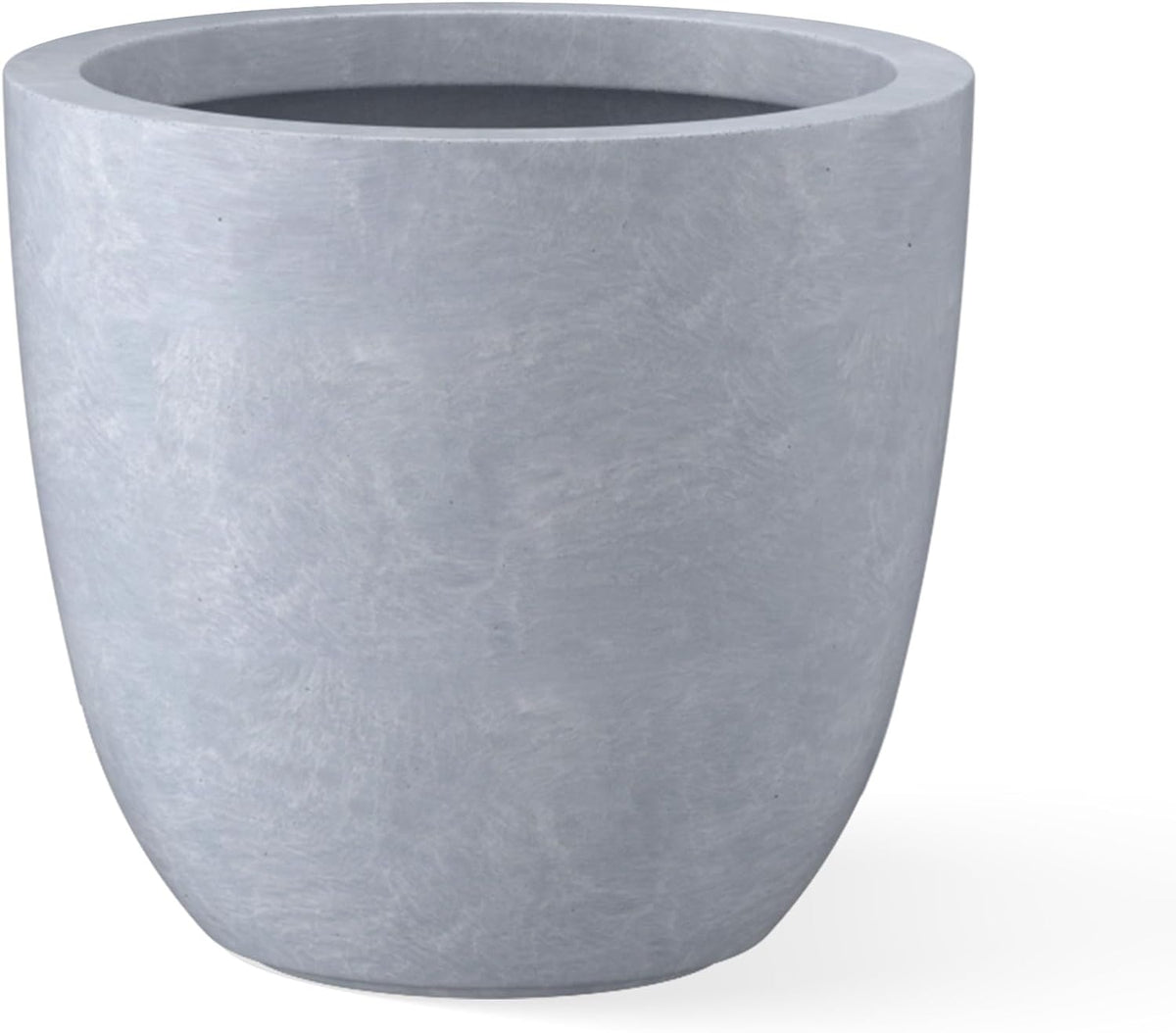 Kante 14 Inch Dia Round Concrete Planter, Indoor Outdoor Large Plant Pot with Drainage Hole and