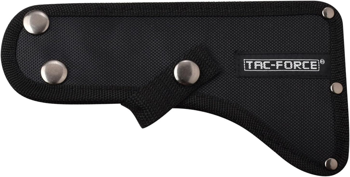 TAC-FORCE Tomahawk – Axe - Stonewash Finish Stainless Steel Blade w/Etched U.S.A. Flag, Black Wood