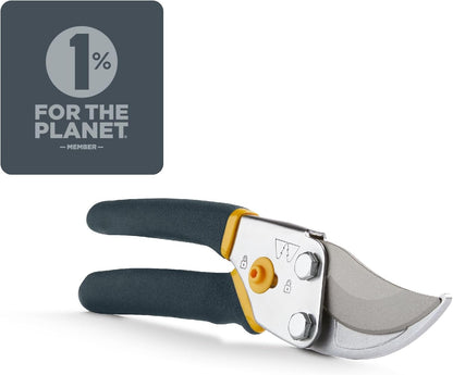 Woodland Tools Co. Bypass Pruning Shears for Gardening – 5/8" Cut Capacity, High Carbon Steel Blade
