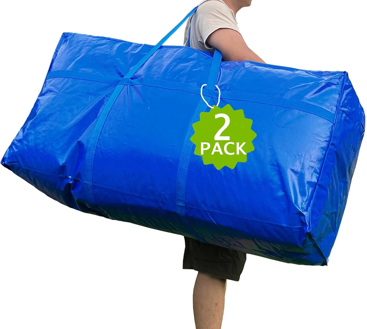 66 Gallon Extra Large Storage Bags, Huge Moving Bags Heavy Duty with Zipper and Stronger Handles
