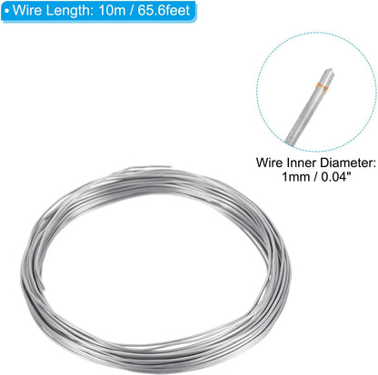 PATIKIL 1.0mm Bonsai Training Wire, 2 Rolls Floral Wire Stems Anodized Aluminum Tree Wire 65.6 Feet