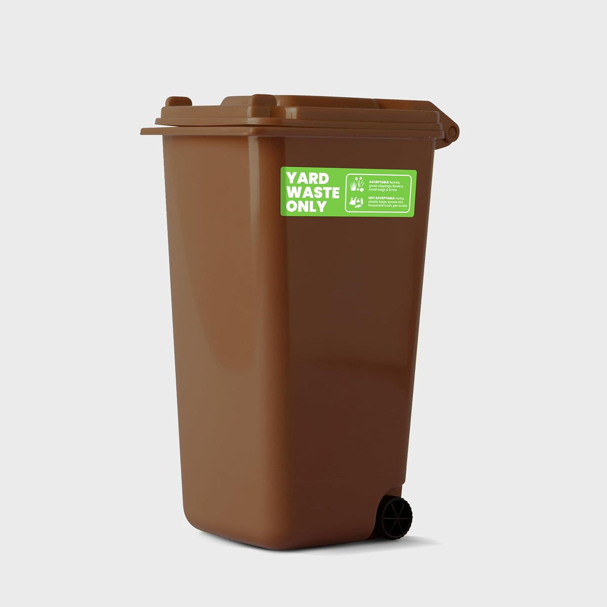 Yard Waste Sticker - Yard Waste Bin Sign - with Helpful Tips and Do & Don't Reminder - 3-5 Year