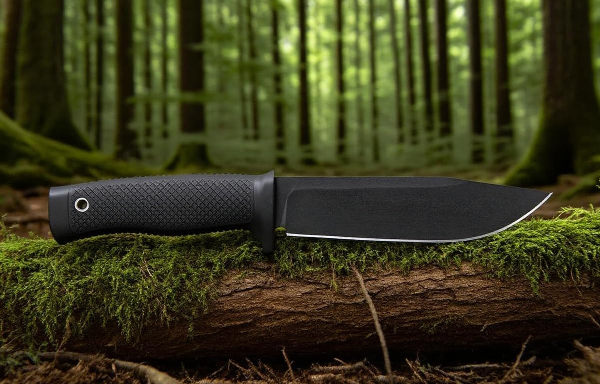 Tactical Fixed Blade Knife, 5.87 inch Blade, 4.65 inch Kray-Ex Handle, Stonewashed 420 Stainless