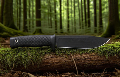 Tactical Fixed Blade Knife, 5.87 inch Blade, 4.65 inch Kray-Ex Handle, Stonewashed 420 Stainless
