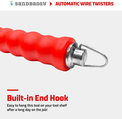 Sandbaggy Automatic Rebar Wire Tie Twister Tool | Ties Rebar 2X Faster Than Manual Tool |