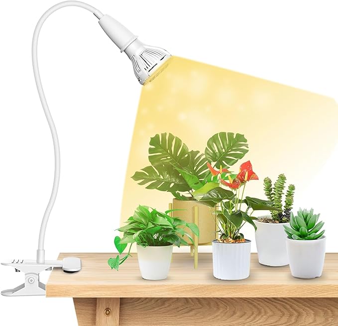 SANSI LED Grow Lights for Indoor Plants, 150W Full Spectrum Clip-on Gooseneck Grow Light with