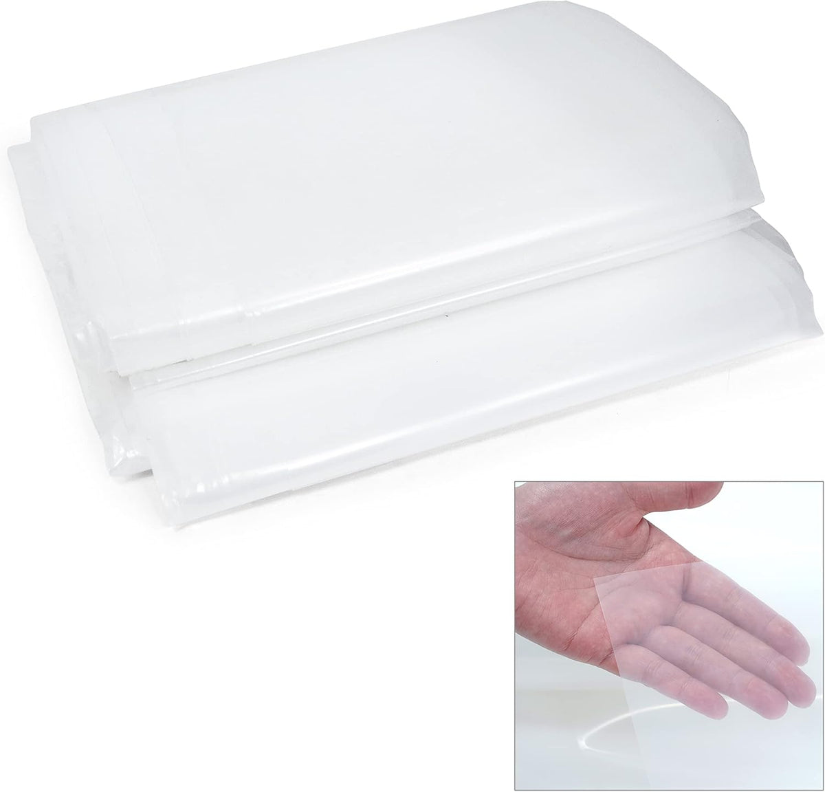 CAPHAUS 6 mil Clear Greenhouse Plastic Sheeting, 4-Year UV Resistant Polyethylene Film, Hoop House
