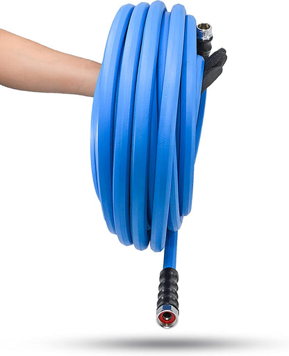 BluSeal Hot/Cold Water Rubber Garden Hose, 100% Rubber, Ultra-Light, Super Strong, 500 PSI, 50F to
