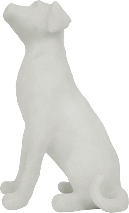 The Labrador Sculpture 11.5x7x5.5 inches, Dog Statues for Home Decor Accents, White Lab Retriever