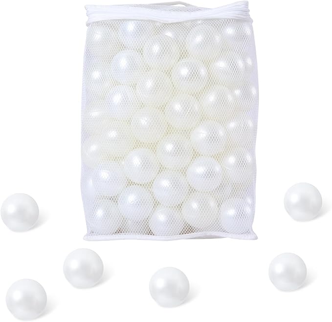 Ball Pit Balls for Kids, Plastic Refill 2.2 Inch Balls, 100 Pack, Bright Colors, Phthalate and BPA