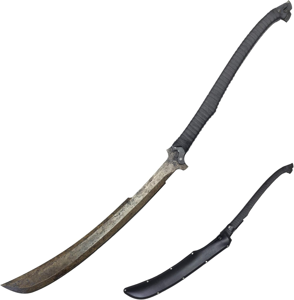 SV Handmade cast Manganese Steel Chopping Blade Sword, Full Tang, Outdoor, Hunting, Camping