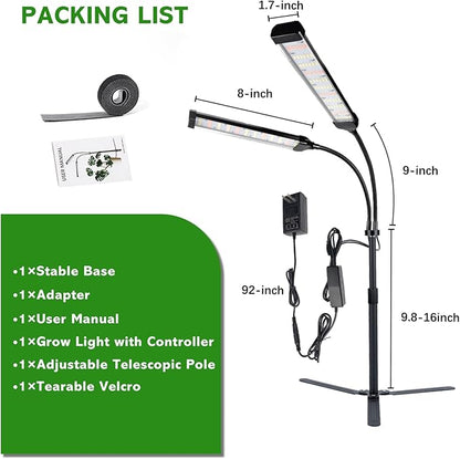 Grow Lights for Indoor Plants, Full Spectrum LED Plant Light Features a Telescoping Rod and a