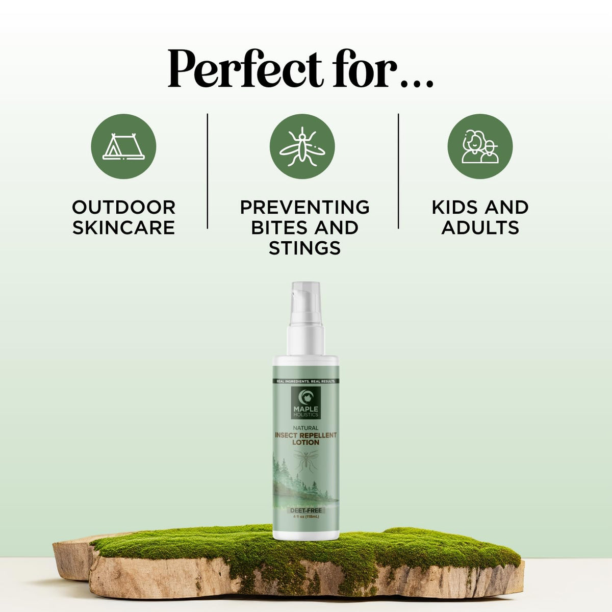 Bug Repellent Lotion for Adults & Kids - DEET Free Insect Repellent Lotion for Ticks & Mosquitoes