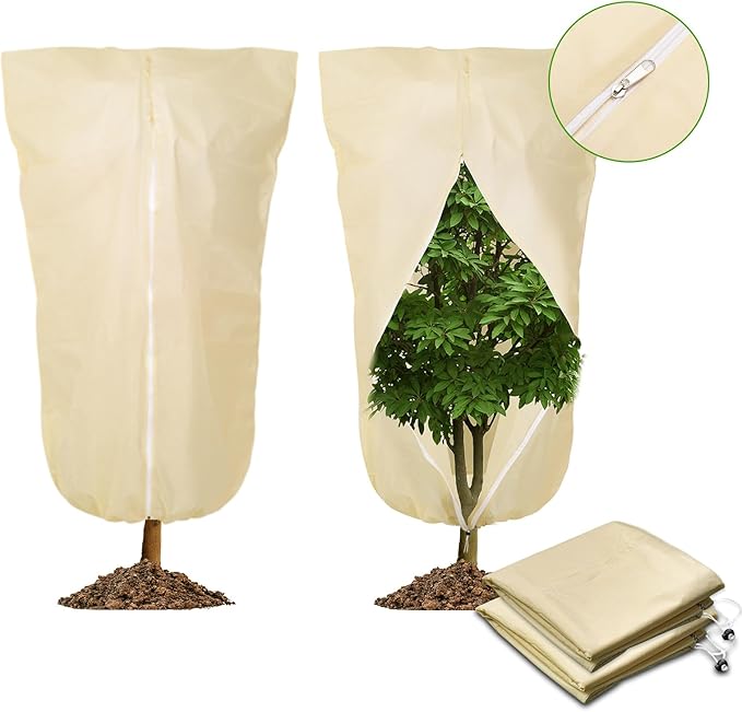 2 Pack 32"x24" Winter Plant Cover Freeze Protection Frost Cloth Blankets, 3 oz/yd² Frost Covers