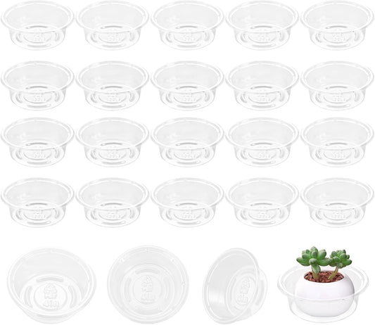 Plant Saucer 30 Pack Plant Trays for Pots 4 Inch Plastic Plant Saucers for Outdoors and Indoors