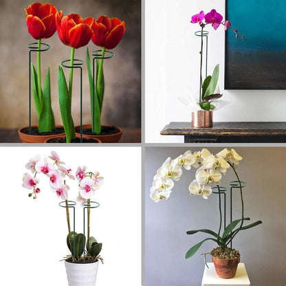 HiGift 10 Pack 24 inch Plant Stakes and Supports, Metal Flower Stakes for Potted Plant Indoor