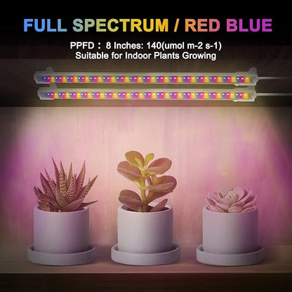 Grow Lights for Indoor Plants Full Spectrum, Grow Light Strips with Auto Timer 3/6/12 H, Plant