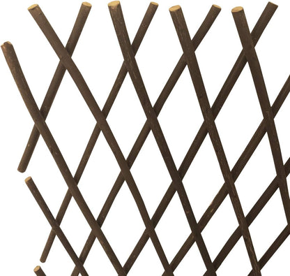 Expandable Garden Trellis Plant Support Willow Lattice Fence Panel for Climbing Plants Vine Ivy