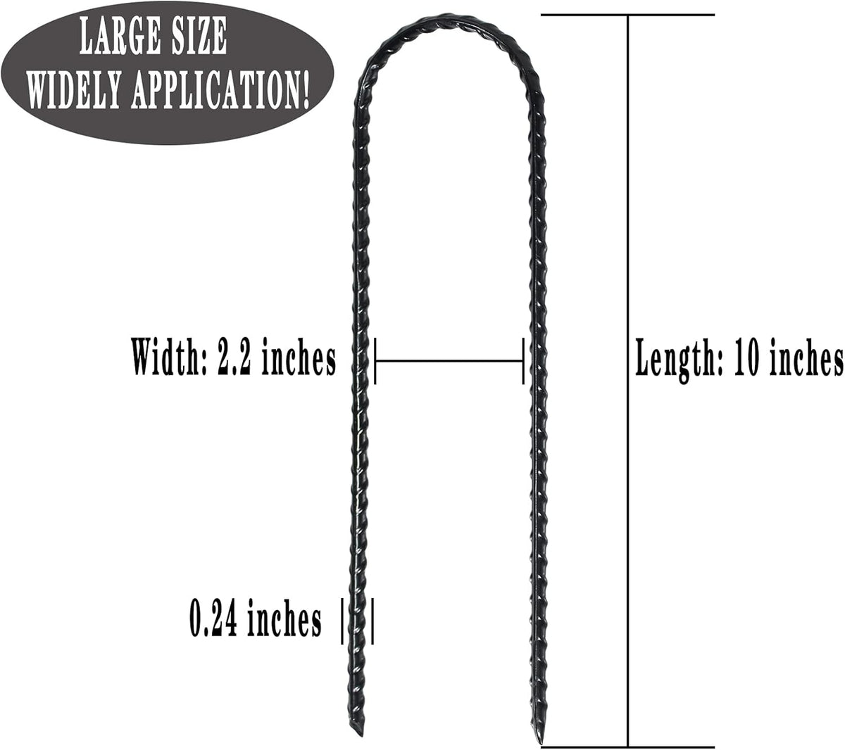 Nigh Coated Rebar Trampoline Wind Stakes Set of 12 Safety Ground Anchors Stakes Extra Heavy Duty