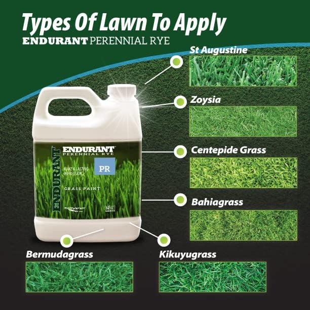 Endurant Turf Colorants - Perennial Rye Spray On Green Grass Paint For Lawns - Revives Dry, Patchy