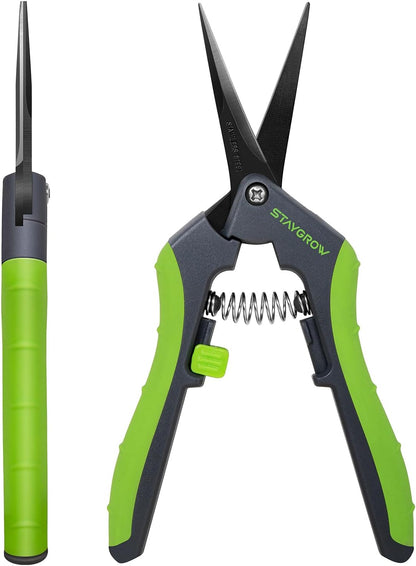 6.5" Gardening Scissors, Sharp Plant Trimming Scissors for Precise Cuts, Stainless Steel Pruning