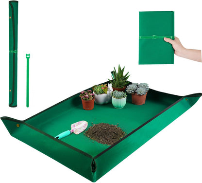 Extra Large Repotting Mat for House Plants Transplanting and Dirt Control Portable Potting Tray