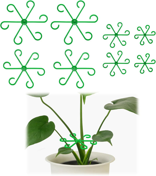 HARFINGTON 8pcs Plant Stem Support 4 Sizes Climbing Houseplant Stem Holder Stakes Reusable Flower