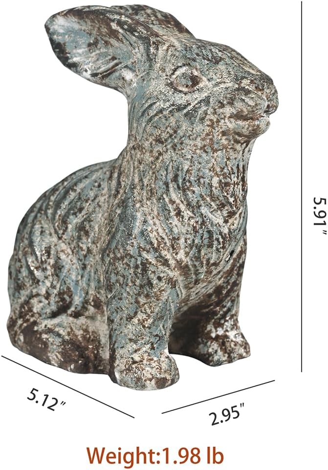 All Chic Bunny Decor Garden Statue Cement Rabbit Statue for Home Garden Indoor Outdoor Statues for